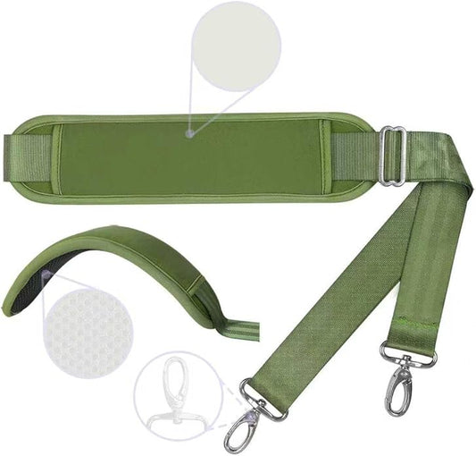 60 Inch Shoulder Strap with Removable Ultra-Thick Pad，Adjustable Buckles and Metal Hooks