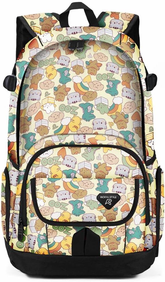rickyh style School Backpack Travel Bag for Men & Women Lightweight College Back Pack with Laptop Compartmen