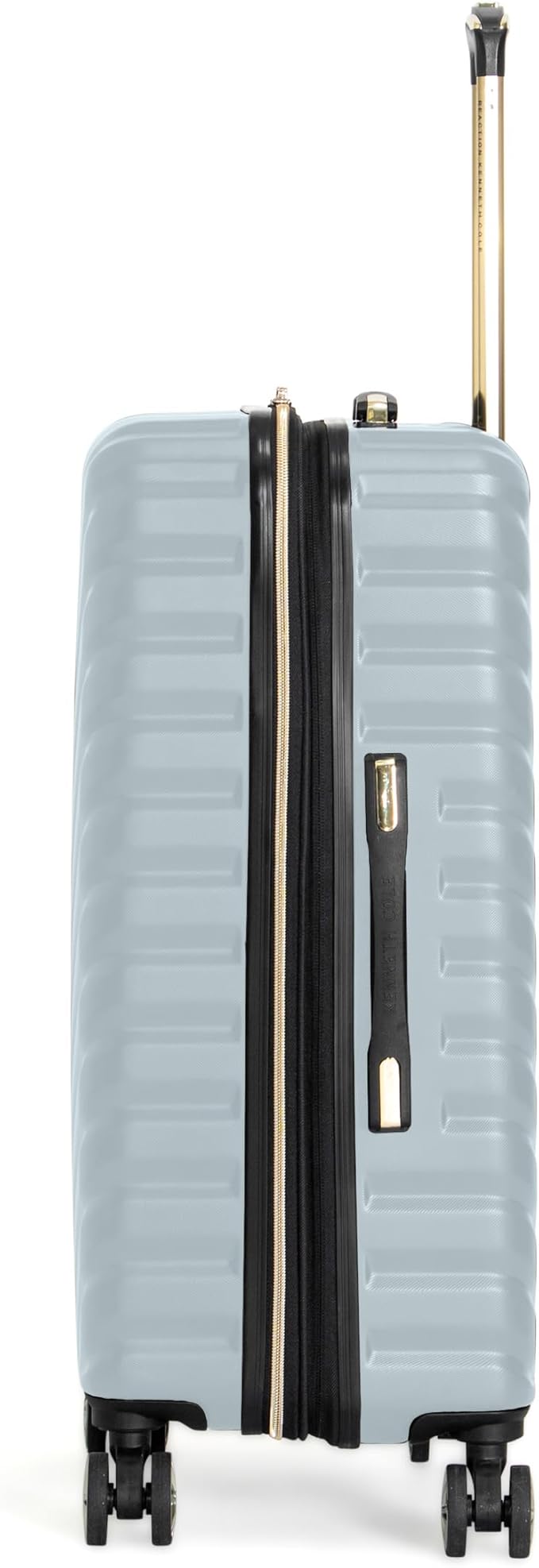 Kenneth Cole REACTION Madison Square Lightweight Hardside Chevron Expandable Spinner Luggage, Slate, 24-Inch Checked
