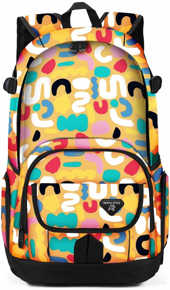 rickyh style School Backpack Travel Bag for Men & Women Lightweight College Back Pack with Laptop Compartmen