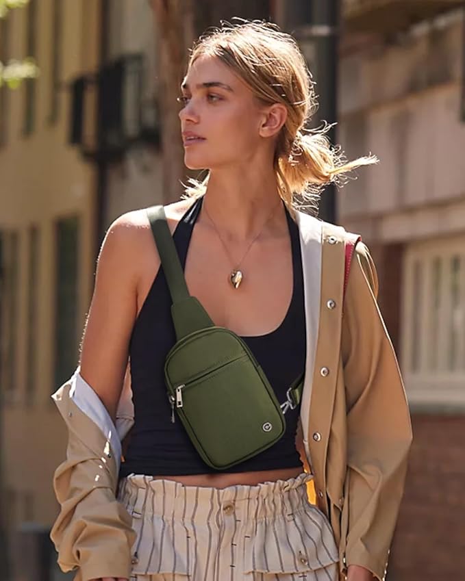 CHOLISS Small Sling Bag for Women and Men, Crossbody Bags Trendy Fanny Packs Chest Bag with Extended Strap