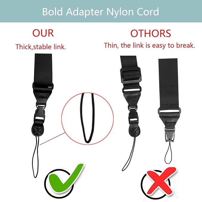 3 Pack Adjustable Shoulder Strap:Comfortable for iPad Strap Nylon Neck Lanyard for iPad/Samsung Tablet Case,Camera Binocular Crossbody Laptop Luggage Bag(Deep Black)