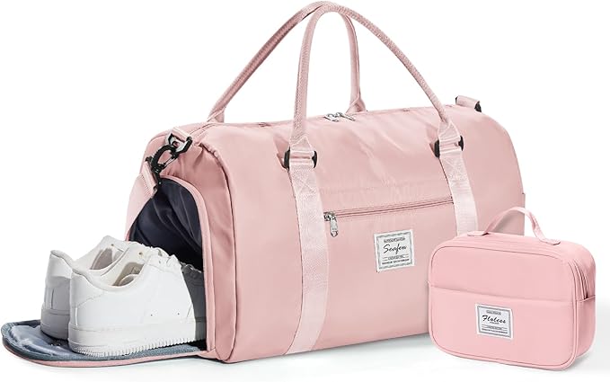 Gym Bag Womens,Travel Duffel Carry on Bag Sport Tote Bag Weekend Overnight Bag