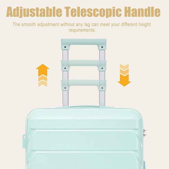 28 Inch ABS Hard Shell Large Luggage With Combination Lock and Side Hooks, Blue