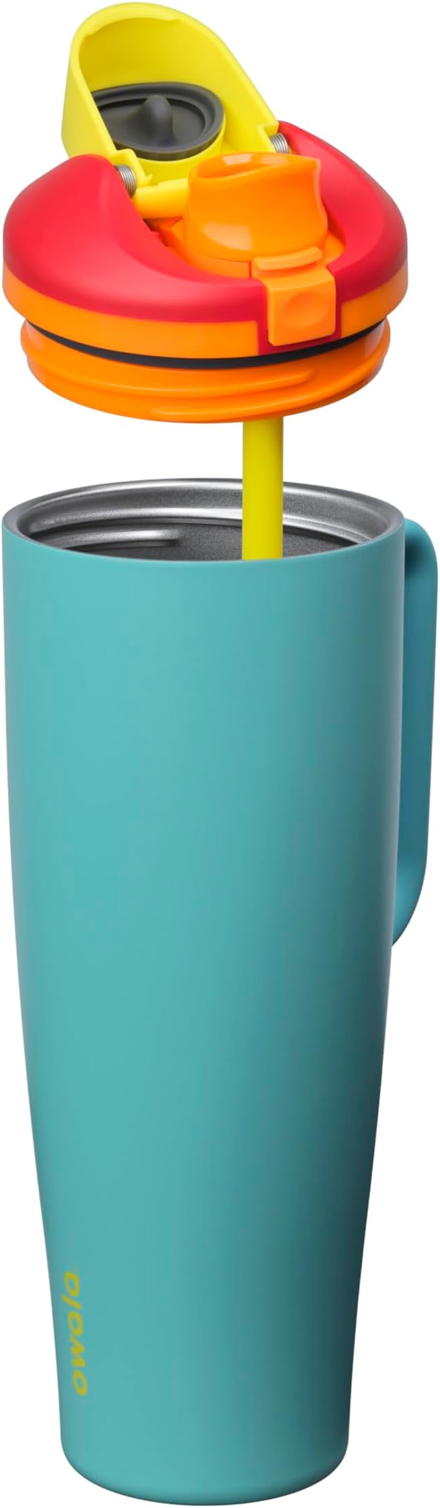 Owala FreeSip Tumbler Insulated Stainless Steel Water Bottle with Built-in Straw and Side Handle, For Travel, Work, School, and Sports, 40oz, BPA Free, Leak Proof, Summer Sweetness
