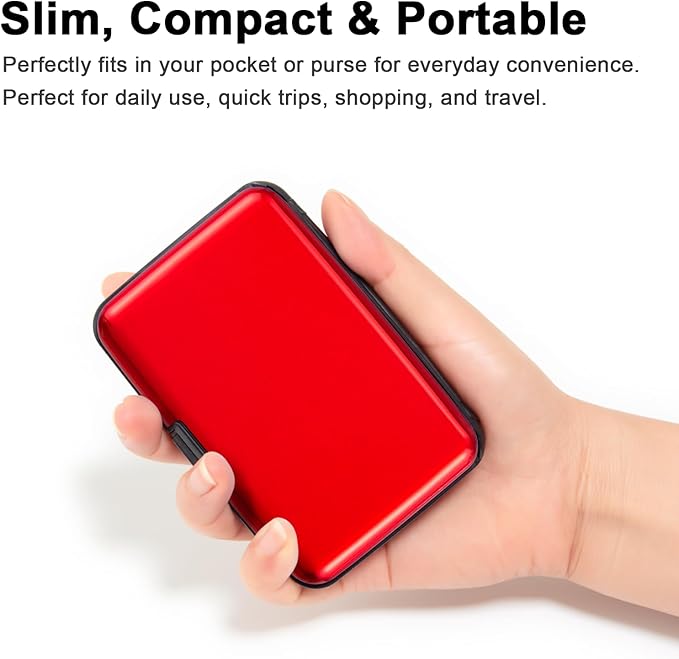 Credit Card Holder Small RFID Blocking Wallet Business Metal Slim Mini Aluminum Hard Case for Women Men