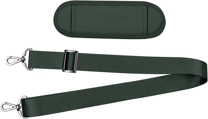 MOSISO 56 inch Shoulder Strap, Adjustable Thick Soft Universal Replacement Non-Slip Fit Padded with Metal Swivel Hooks for Laptop Shoulder Bag/Laptop Messenger Bag/Crossbody Bag, Emerald Green