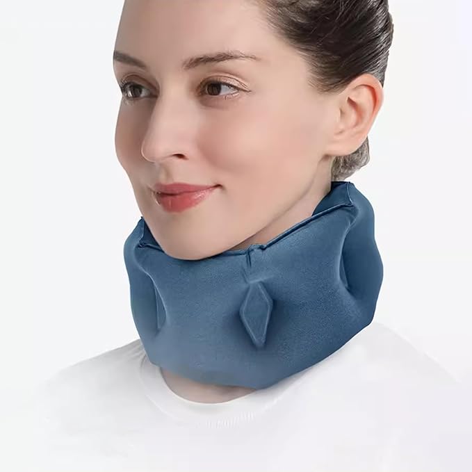 Inflatable Neck Pillow for Traveling on Plane, Inflatable Travel Pillows for Airplanes, Neck Pillow for Long Flight, Blow Up Neck Pillows for Air Travel