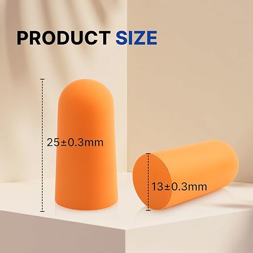 NORTHSKY Foam Ear Plugs, 200 Pairs Foam Earplugs for Sleeping, Effective Noise Reduction NRR of 32 dB, Bulk Ear Plugs, Bullet Shape, Slow Rebound, Cordless