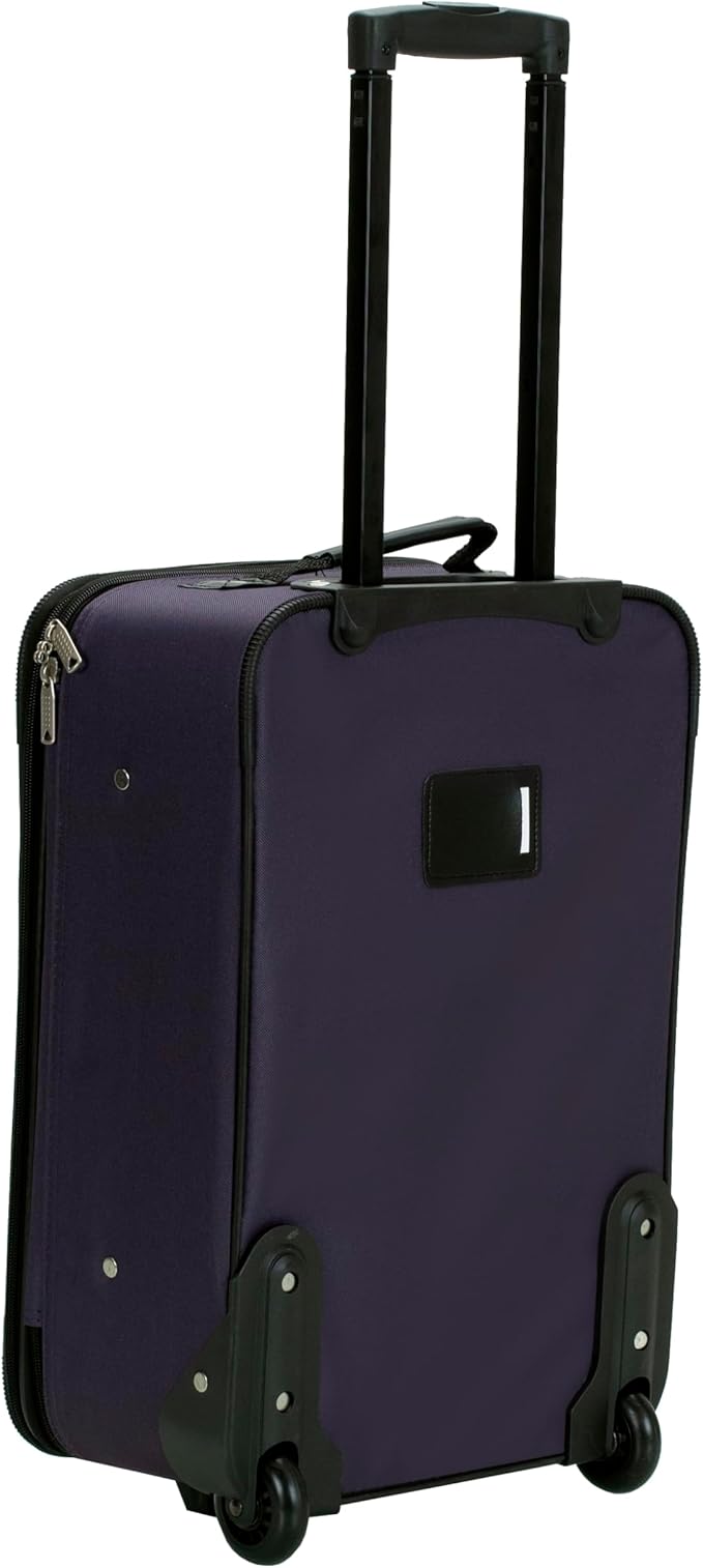 Rockland Fashion Expandable Softside Upright Luggage Set, Purple, 2-Piece (14/19)