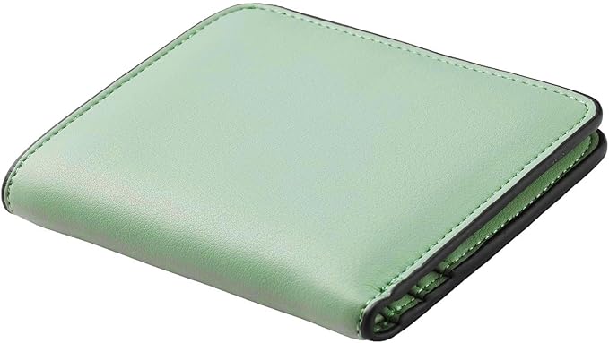 Toughergun Women’s Small Slim Leather Wallet with RFID Protection, Compact Bifold Mini Purse with Clear ID Window