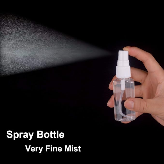 Exptolii Spray Bottle, 1oz/30ml Small Plastic Fine Mist Spray Bottles, Mini Empty Travel Bottles with Funnels and Labels 6 Pack