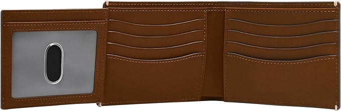 Fossil Men's Everett Leather Bifold with Flip ID Wallet