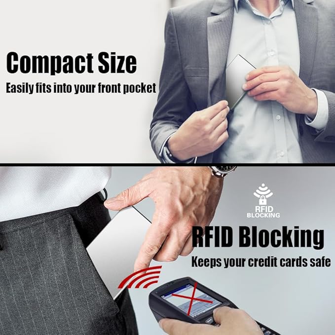 FurArt Slim Minimalist Wallet, Front Pocket Wallets, RFID Blocking, Credit Card Holder for Men