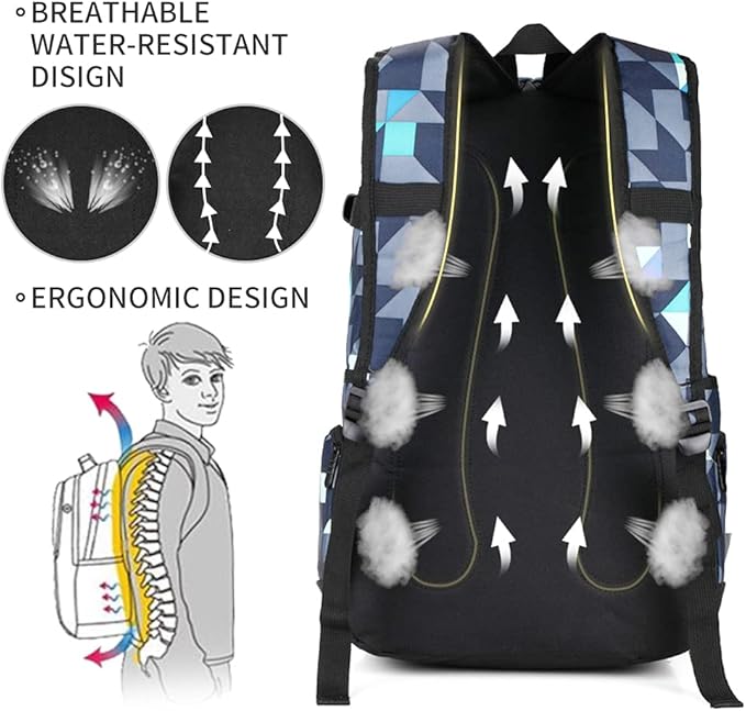 rickyh style School Backpack Travel Bag for Men & Women Lightweight College Back Pack with Laptop Compartmen