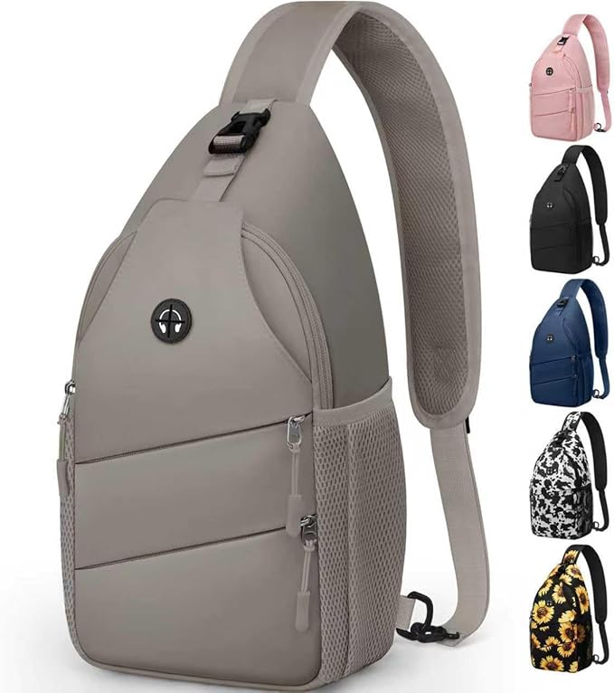 Crossbody Bags for Women Men Trendy Sling Bag Backpack Casual Chest Bag with Convertible Shoulder Strap