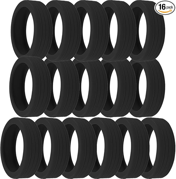 16 Pcs Luggage Wheel Covers Silicone Luggage Wheel Protector Suitcase Wheel Covers for Luggage Wheels Replacement Office Chair Caster (A_BLK)