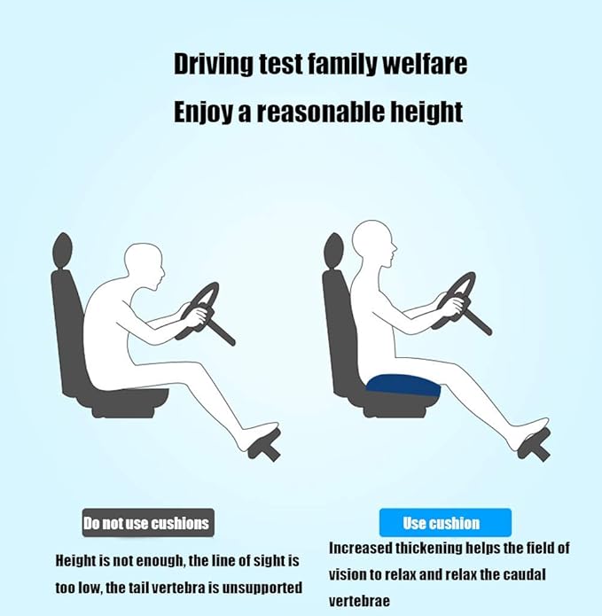 Seat Cushions for Office Chairs, Desk Chair Cushion for Long Sitting, Office Chair Pad Sitting Seat Pillow for Office Chair, Trucks,Car, Home,Wheelchair, Angle Lift Seat Cushion
