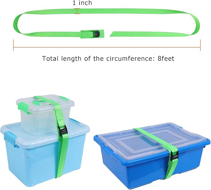 Ayaport Lashing Straps with Buckles Adjustable Cam Buckle Tie Down Cinch Strap for Packing Green