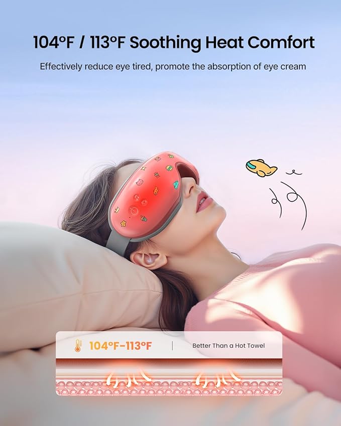 RENPHO Eye Massager with Heat, Mothers Day Birthday Gifts for Mom Women Men Her, Eye Mask for Migraine,Sleep Mask for Dry Eyes Relax, Reduce Strain for Men Dad Eyeris 1