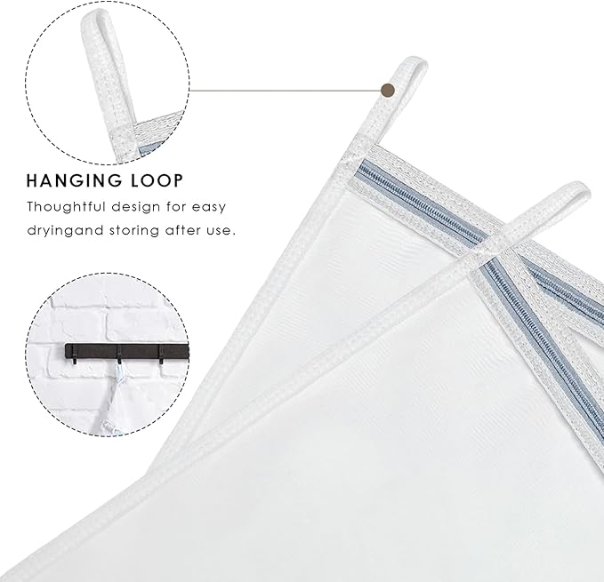 PROMEED Reusable Mesh Laundry Bag for Delicates, Large Size Wash Bag for Mulberry Silk Pillowcase Fitted Sheet Flat Sheet,1Pc Washing Machine Wash Bags for Shirt,Blouse,Underwear,Baby Clothes(20"x24")