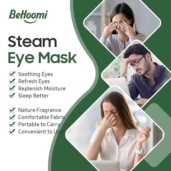 20Packs Steam Eye Mask, Heated Eye Mask Warm Compress for Eyes, Disposable Self Heating Steam Mask for Home, Sleep, Spa, Travel Essentials & Relaxation Gifts, Valentine's Day Gifts (Tea Tree)