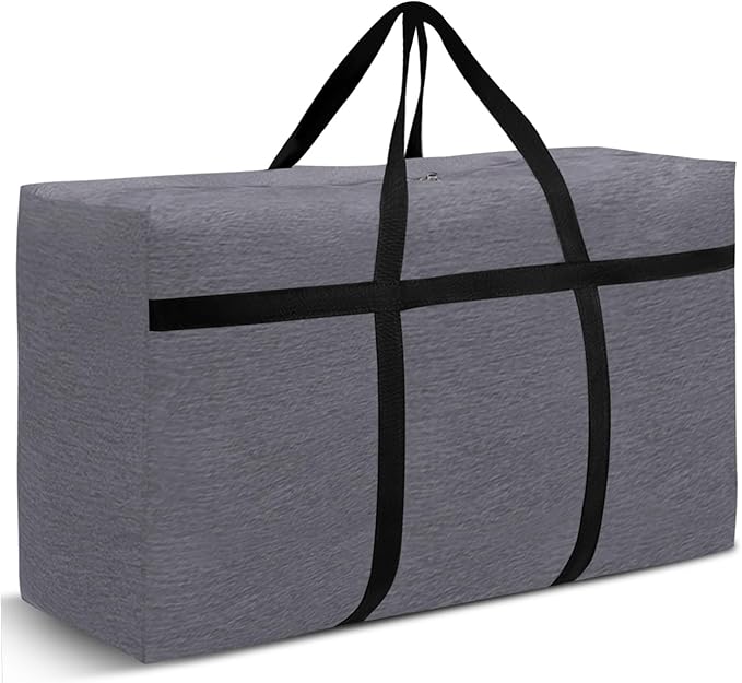 Extra Large Duffle Bag 90L/23.77Gal Moving Bag Tear Resistant Heavy Duty Storage Bags Lightweight Big Luggage Bag for Camping, Travel, Moving (Grey)