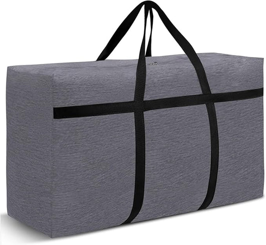 Extra Large Duffle Bag 90L/23.77Gal Moving Bag Tear Resistant Heavy Duty Storage Bags Lightweight Big Luggage Bag for Camping, Travel, Moving (Grey)