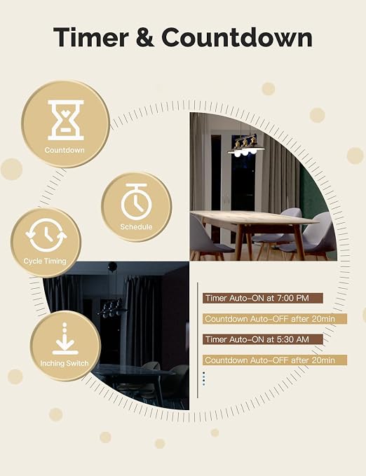 MOES Matter-WiFi Smart Double Switch, Neutral Required | 2 Gang Single Pole Light Switch, Compatible with Alexa Google Assistant, Remote Control