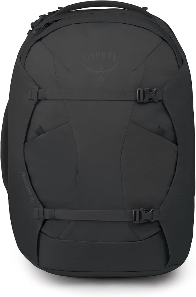 Osprey Farpoint 40L Men's Travel Backpack - Carry On Bag with Laptop Sleeve and Toiletry Pocket, Black
