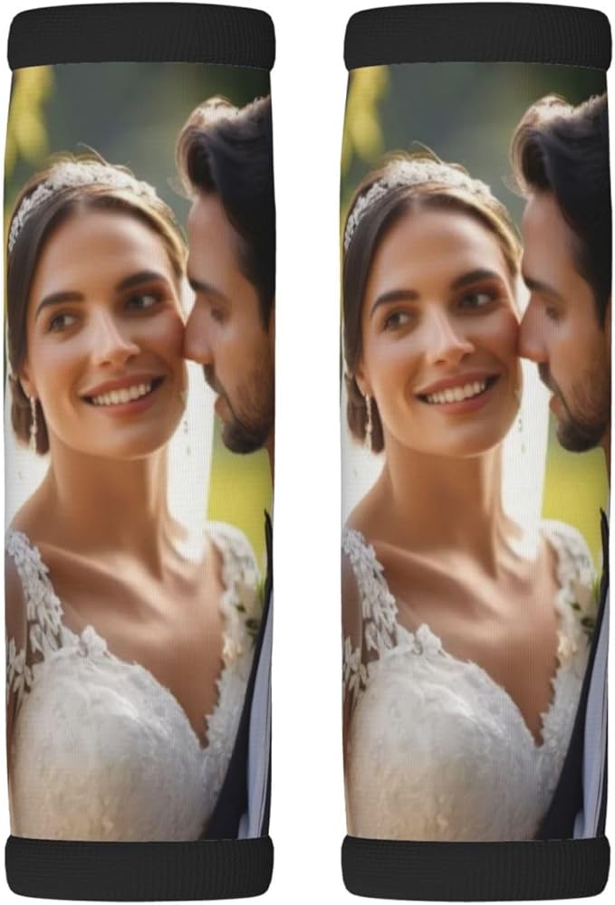 Photo Logo Name Text Custom Handle Wrap 2 Packs, DIY Soft Handle Grip for Women Men Travel Luggage Outdoor Bag Markers Decor 1/2/ 5/10/ 20/50 Sets for Choice