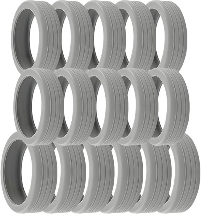 16 Pcs Luggage Wheel Covers Silicone Luggage Wheel Protector Suitcase Wheel Covers for Luggage Wheels Replacement Office Chair Caster (A_Gry)