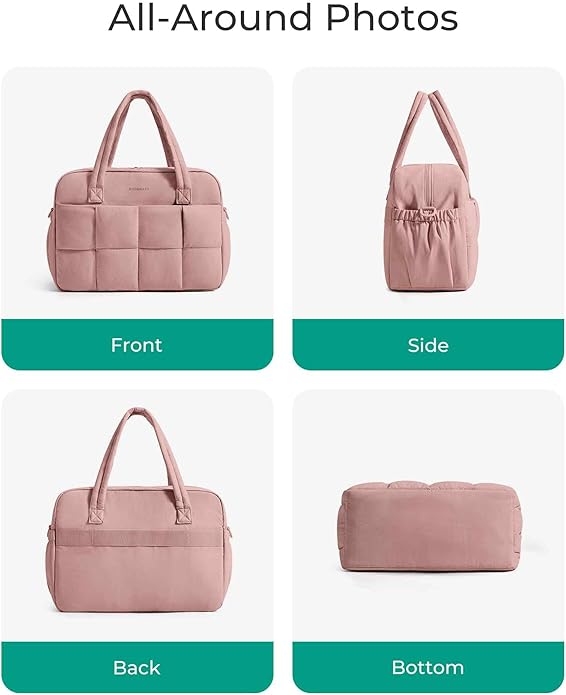 BAGSMART Gym Bag for Women, Personal Item Puffer Duffle Bag, Weekender Overnight Carry On Tote Handag for Travel