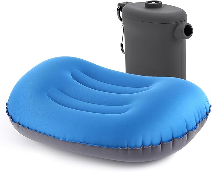 Ultralight Inflatable Camping Travel Pillow - Ultimate Compact Pillow for Hiking, Flights & Beach | Durable Water-Resistant Camping Pillow Cloud Comfort Support
