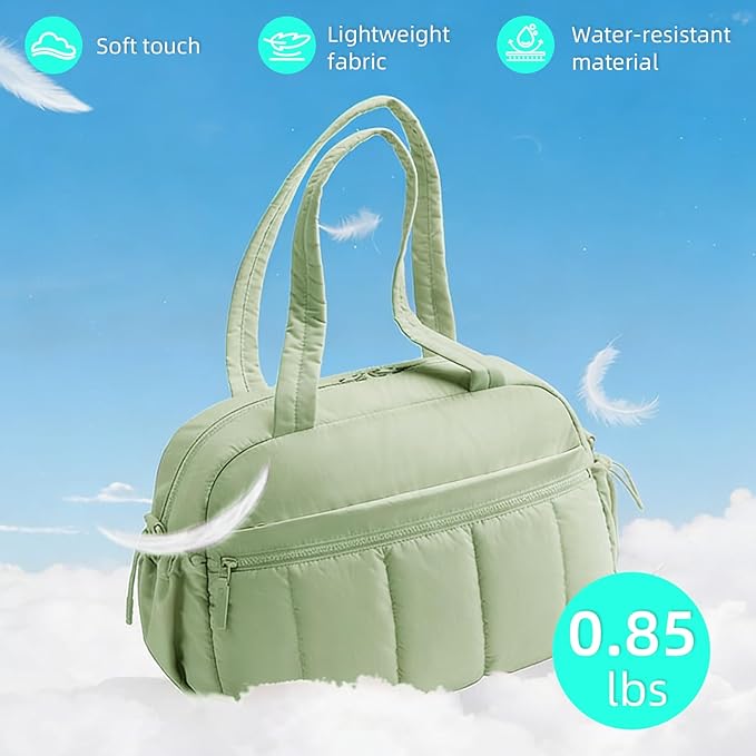 Mini Gym Bag for Women Girls, Crossbody Tote Bag with Wet Pocket, Water Resistant Travel Duffle Bag, Dance Workout Sport Bag, Pink (Mint Green, M)