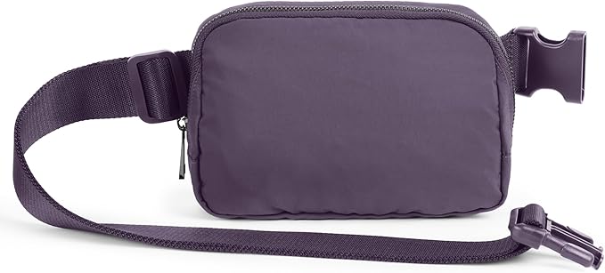 ODODOS Unisex Mini Belt Bag with Adjustable Strap Small Fanny Pack for Workout Running Traveling Hiking, Navy Cosmos
