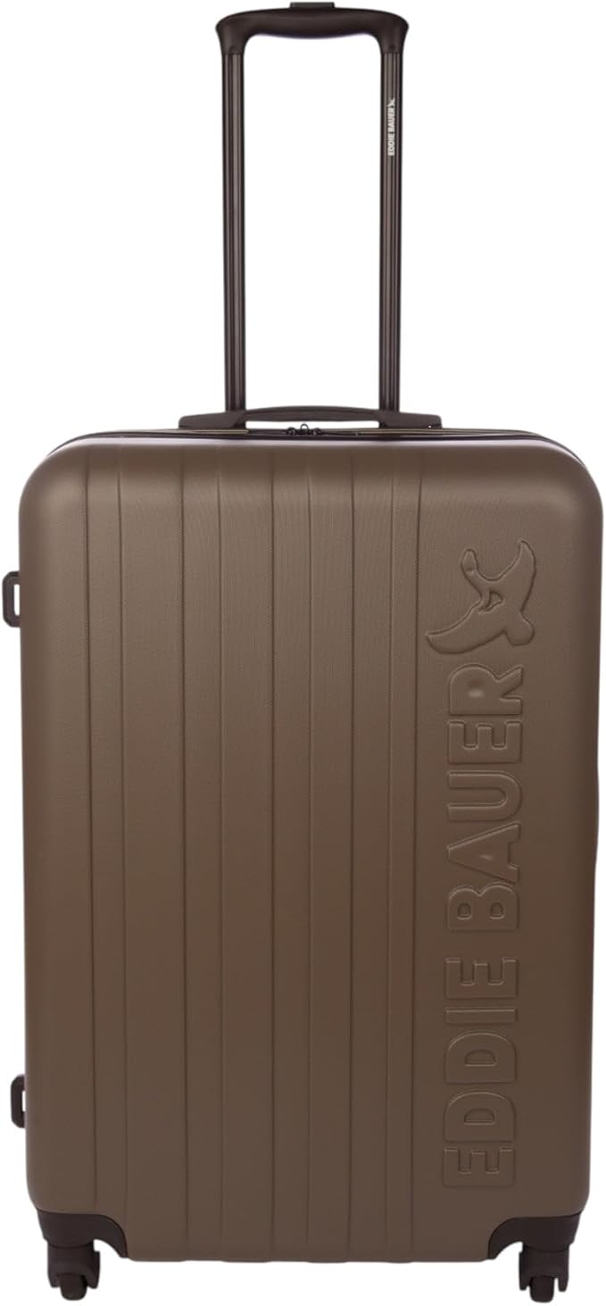 Eddie Bauer Flatiron Check-In 28" Luggage | Hardside | Spinner Wheels | Expandable | Lightweight | Travel Essentials - Dark Fatigue