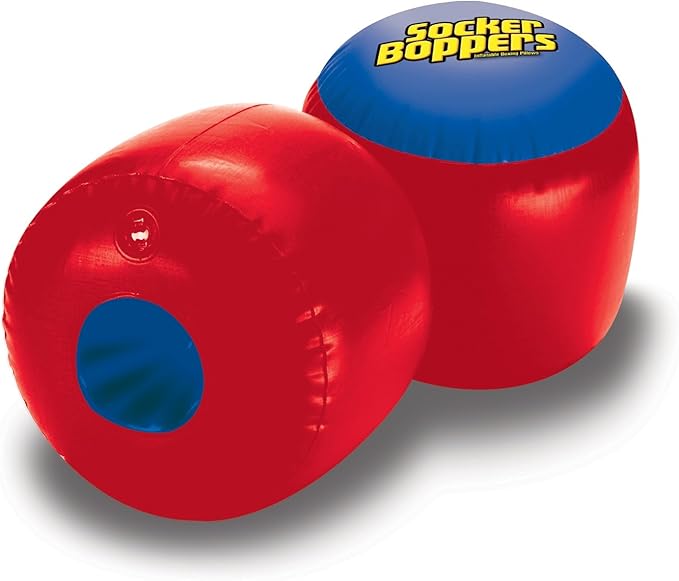 Socker Boppers Inflatable Boxing Pillows - Pair Boppers – colors will vary, Box and Bop, Durable Vinyl, Active Outlet That Aids in Agility, Balance and Coordination, Safe Fun Indoor or Out,(Pack of 2)