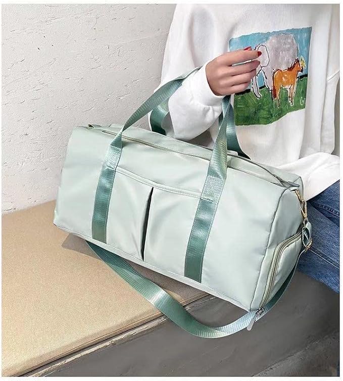 Men and Women's Travel Bag With Shoe Compartment Sports Tote Gym Bag Weekender Overnight Shoulder Bag