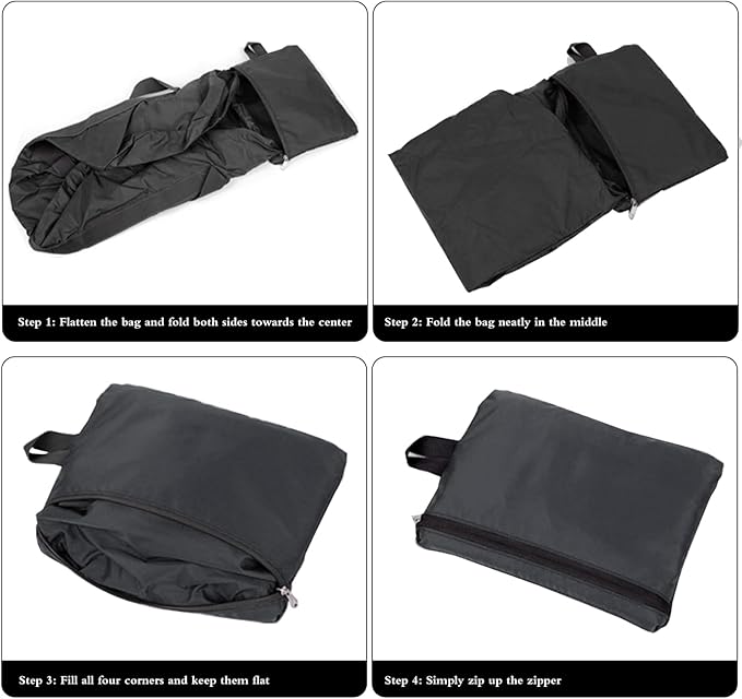Travel Bag Foldable,Portable Lightweight Gym Bag,Sports Duffel Bags for Women&Men - for Camp, Fitness, and Short tours, shopping (Black, M)