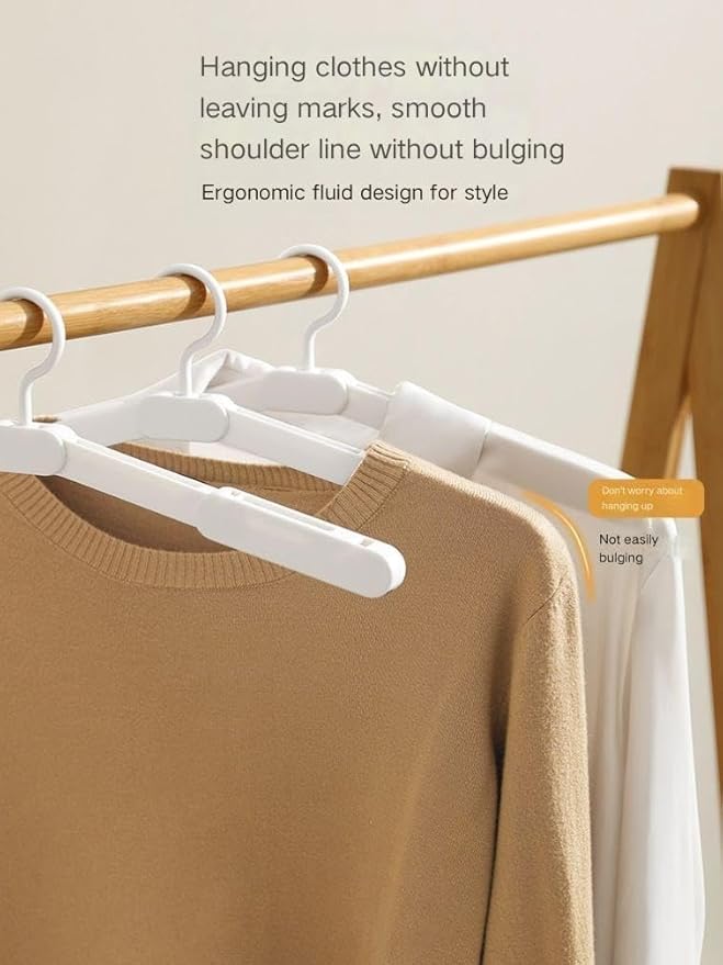 Travel Folding Hangers 3 Pack - Lightweight Slim Foldable Space Saving Portable Collapsible Clothes Hangers for Travel, Suitcase & Hotel