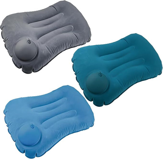 3 Pack 17 in Ultralight Inflatable Pillow Travel Pillow,Camping Pillow for Neck & Lumbar Support,Beach,Camping,Traveling,Hiking,Sleeping,Napping,Desk Rest(3Color)