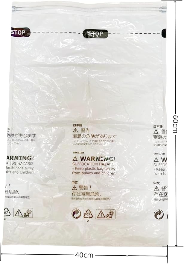 Vacuum Storage Bags for Clothing - NeatNest 6 Pack Roll-Up, 40×60cm (15.7"×23.6"), No Vacuum Needed, Compression Packing Bags for Clothes, Carry-On Luggage, Camping, and Travel