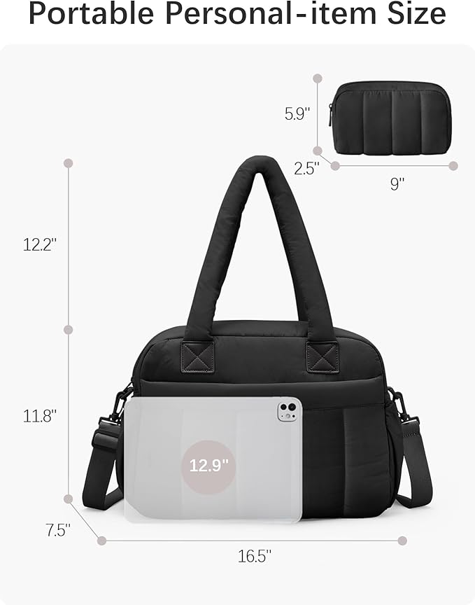 oscaurt Gym Bag for Women Lightweight Duffle Bag for Travel with Toiletry Pouch Water Resistant Carry On Weekender Overnight Duffel