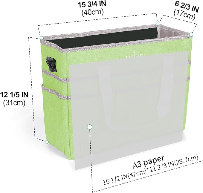 JJRING Craft Organizer Tote Bag, Large Art Storage Caddy with Multiple Pockets, Cyan Sewing Bag for Art, Craft, Scrapbooking, School, Medical, and Office Supplies Storage
