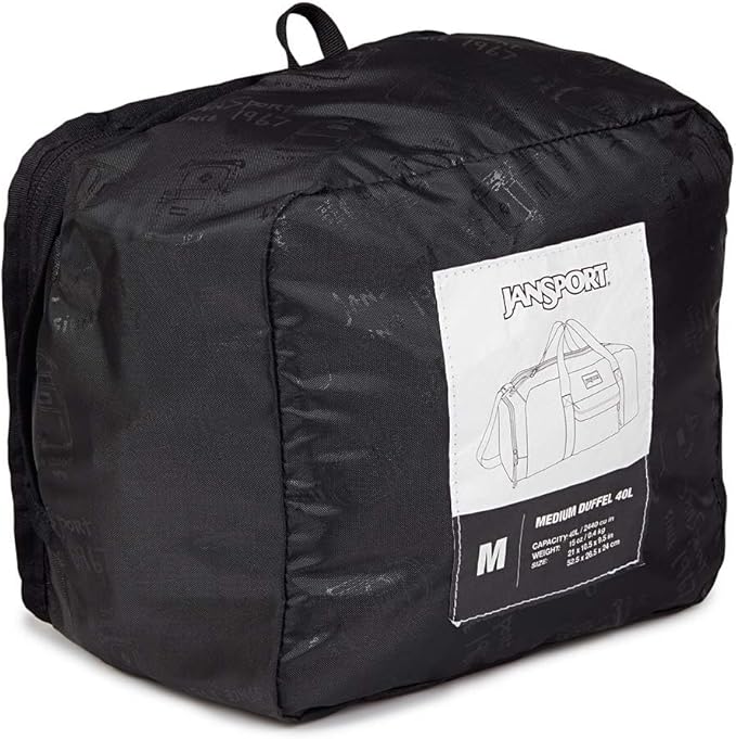 JanSport Weekender Medium Duffel - Travel or Gym Bag, Durable Weekender with Front Utility Pocket & Side Grab Handles - Cargo Green