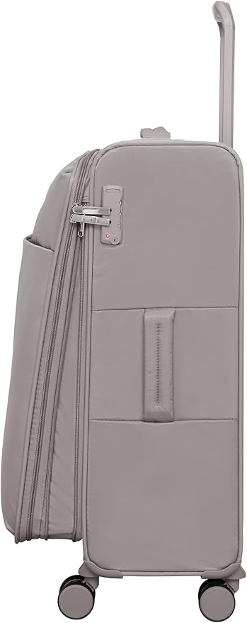 It Luggage Lustrous Luxe 28" Softside Checked 8 Wheel Spinner, Moon Rock