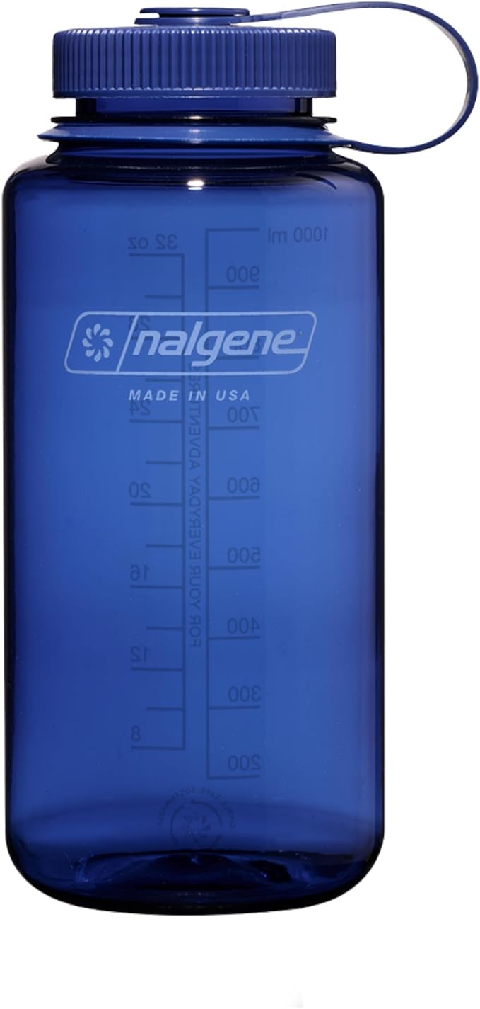 Nalgene 32 oz Wide Mouth Water Bottle | BPA-Free, Durable & Leak Proof, Lightweight Bottle for Hiking & Gym, Work & Travel