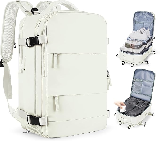 coofay Vacuum Backpack Travel with Pump Vacpack Travel Backpack with Vacuum System Compression Backpacks