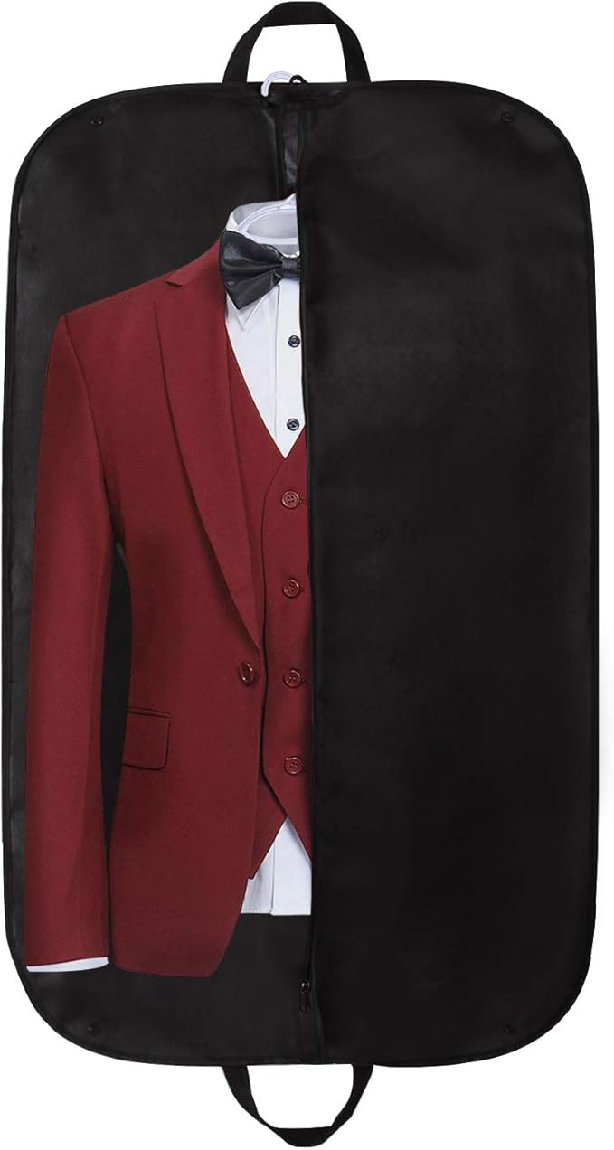 40" Breathable Garment Bag, Suit Covers, Travel Carrier Bag with Handles, Foldover